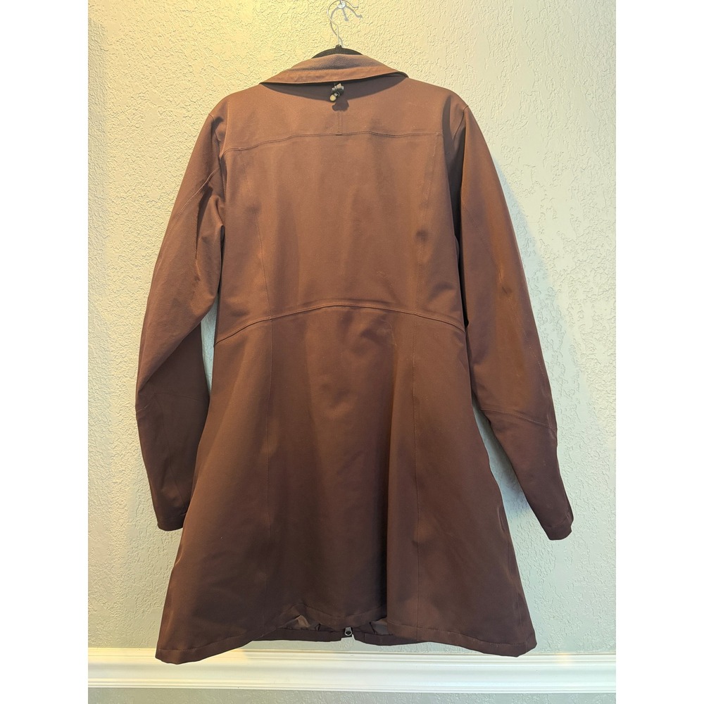 Patagonia Womens H2No Waterproof Parka Jacket Brown XL Rain Coat Shell Longline - Picture 9 of 13